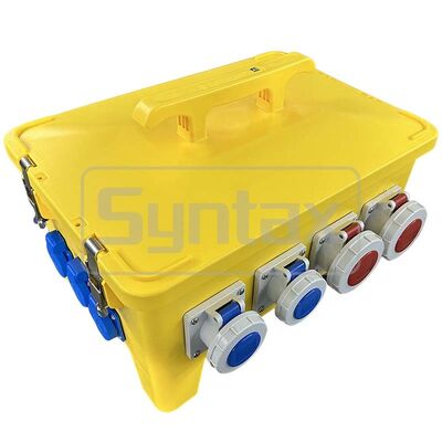 Syntax MP36 Portable Power Distribution Boxes IP67 Waterproof 125A/5P Inlet Three Phase Electric Power Distro 47.8*34*33CM