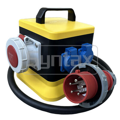 Syntax MZ6 IP67 Waterproof Portable Distribution Box 32A/5P Three Phase 400v With 1.8m built-in Power Cord Outdoors 20*20*21.5CM