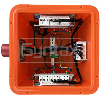 Syntax MK1N 5P 125A IP67 Waterproof Portable Distribution Box HDPE Material Fitted With Inlet and Socket 48*48*48.8CM