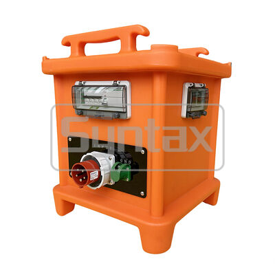 Syntax MK2 Portable Power Distribution Box With 32A/5P 400v IP67 Input Inlet PE Material Fitted With Multi-functional Meter 46*46*55CM