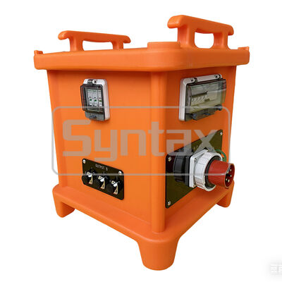 Syntax MK2 Portable Power Distribution Box With 32A/5P 400v IP67 Input Inlet PE Material Fitted With Multi-functional Meter 46*46*55CM