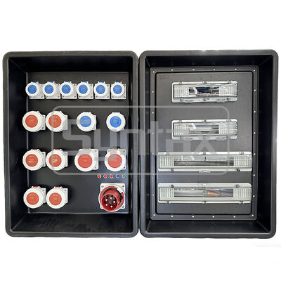 Syntax MD4 Three Phase 125AMP IP67 Waterproof HDPE Portable Power Distribution Panel Board For FIFA Sporting Events In Qatar 630x430x900mm