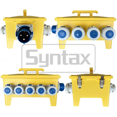 Syntax MP36 IP67 Waterproof Compact Power Distribution Box 125A 1 Phase with Handle for Industrial Use