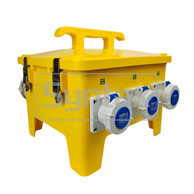 IP67 Waterproof Portable Power Distribution Board 63A/5P with Polycarbonate Resin Construction