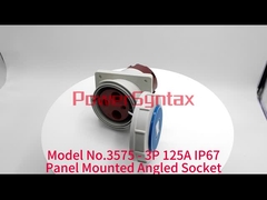 Model No.3575 - 3P 125A IP67Soket Sudut Terpasang Panel