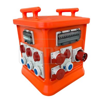 Syntax MK2N 5P 63A Portable Distribution Box Bahan PE Dengan 16Amp Mechanical Interlocked & Switched CEE Sockets