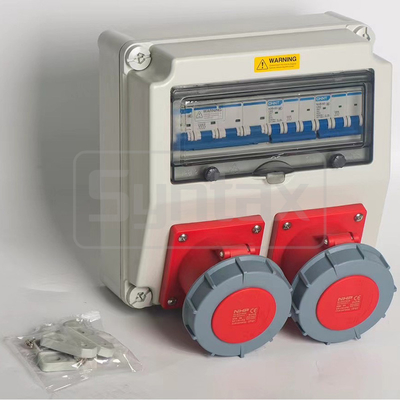 Syntax CX2 Wall Mounted Distribution Box 100AMP Tiga Fase Dibuat di PC Electric Grey Stage Box 280*280*155mm
