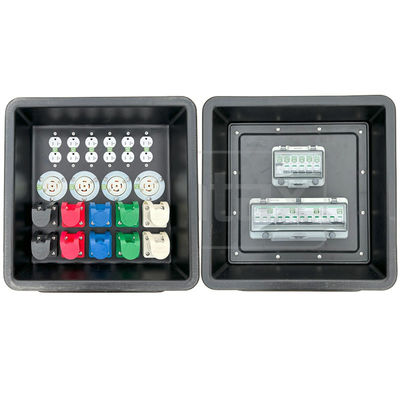 Syntax MD1 Tiga Fase 400A HDPE Portable Distribution Box IP67 Dengan UL Terdaftar Nema Sockets 430x380x460mm