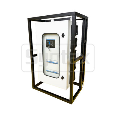 Panel Distribusi Listrik dengan Enklosur Logam Syntax 200AMP dengan 21 buah GFCI 20A Duplex