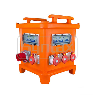 Kotak Distribusi Daya Portabel Syntax MK2 125A 3PH 400v Tahan Air HDPE Distro Box 46*46*55CM