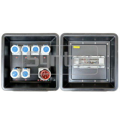 Syntax MD1 Tiga Fase 32AMP/5P HDPE Portable Distribution Boxes IP67 Waterproof Untuk Acara Olahraga FIFA Di Qatar